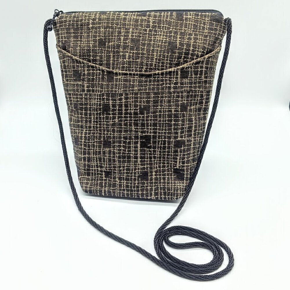 Lucky Plum Handmade Fabric Crossbody Bag